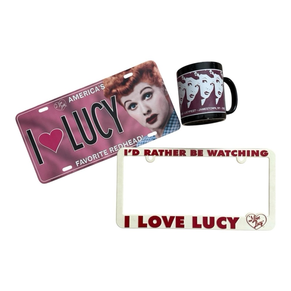 I Love Lucy 12" Decorative License Plate & Frame and Lucy Fest Coffee Mug